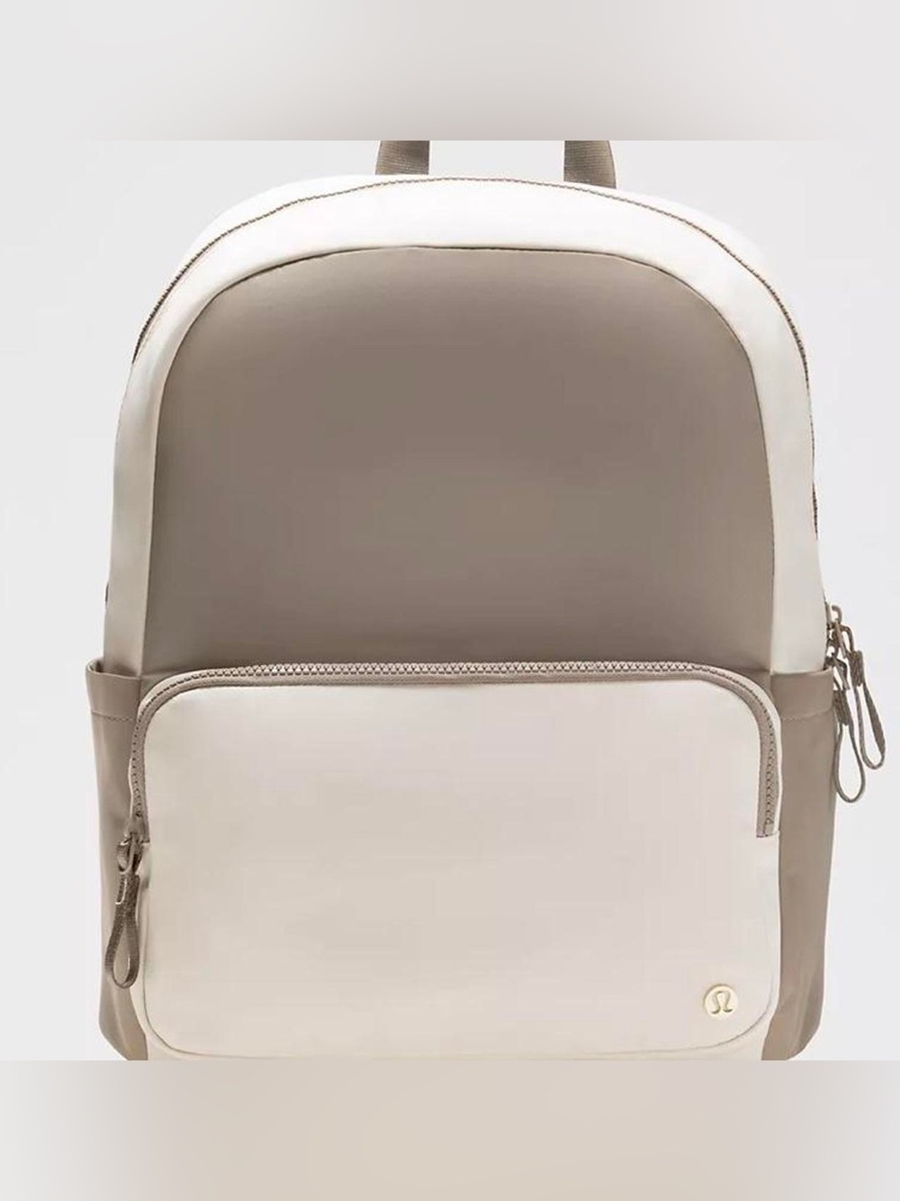 lululemon athletica Two-Tone Taupe and Cream Backpack